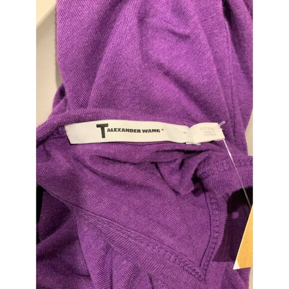 Alexander Wang Purple Racer Back Tank Top W/ Breast Pocket, Size Small - Picture 6 of 6